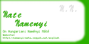 mate namenyi business card